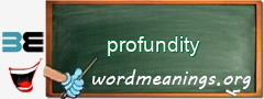 WordMeaning blackboard for profundity